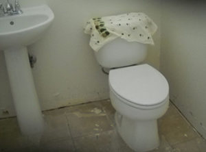 flood in the bathroom