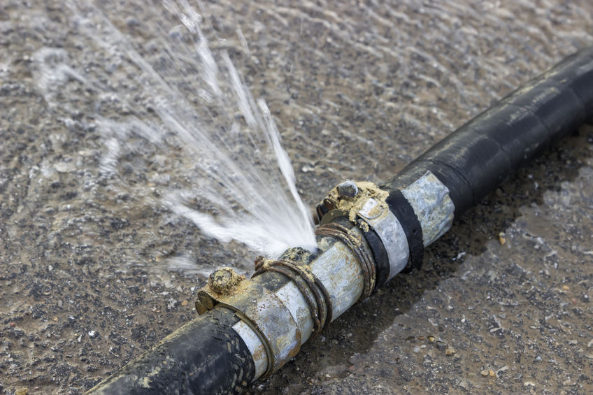 leaking pipe causing water damage 